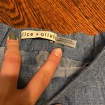 Alice + Olivia  Madison Colorblock Denim Paneled High Rise Shorts Photo 2