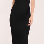 Finders Keepers Black Lace Up Bodycon Midi Dress Sleeveless Fitted Size XXS Photo 0