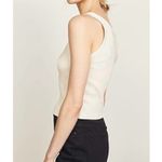 AMO Neutral Ribbed Tank Preppy Boho Quiet Luxury Coastal Western Festival Top S White Photo 1