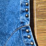 Silver River Studded Denim Jean Vest Crop XL Blue Photo 5