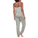 New Gray Camo Print Lounge Jumpsuit Romper Cozy One Piece Sleep Pajamas Honeydew Size L Photo 3