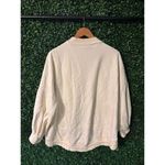 Nap Drawstring Hem Cotton Oversized Pocket Sweatshirt Beige/tan Womens Size L Size L Photo 3