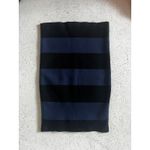 BCBGMAXAZRIA  Black & Blue‎ Striped Pencil Skirt Women's Career Elegant Photo 4