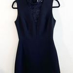 Dress Black Lace Neckline Sleeveless Short Dress Sz M (Sandro 2) EUC Photo 2