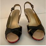 Bandolino  Small Platform Heels Red Black Highlight 2 inches size 7.5 Photo 0