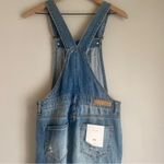 Cello NWT High Rise Distressed Boyfriend Fit Denim Bib Jean Overalls Size XS Photo 8