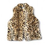 Chico's NWT Chico’s Faux Fur Animal Print Vest Size 2 (L/XL) Sleeveless Jacket Cheetah L Photo 0