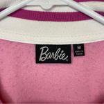 BARBIE Quarter Zip Heart Embroidered Sweatshirt Pink Sz Adult Medium Photo 3