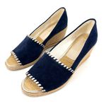 Jack Rogers Palmer Espadrille Wedge Size 8.5 Navy Suede Photo 0