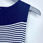 A New Day Striped Sleeveless Linen Blend Knit Sweater Midi Dress Size M Photo 4