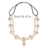 Boho Style Head Piece With Pendant Golden Hair Band Women's Head Accessories Dec Gold Photo 3