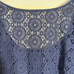 Lilly Pulitzer Topanga Crochet Mini Dress Womens XS Navy Knit Resort Wear Preppy Photo 7