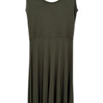 Marine layer Lexi Dress Ribbed Knit Sleeveless Tank Fit & Flare Midi Olive Photo 0