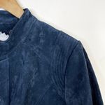 Isaac Mizrahi  Live Blue Suede Leather Moto Jacket Coat Fall Winter Womens 22W 22 Photo 2