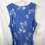 Croft & Barrow  Plus Size 1X Dress Blue Floral Ruffle Faux Wrap Fairy Whimsy 1515 Photo 6