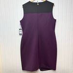 Tommy Hilfiger Colorblock Asymmetrical Elegant Purple Black Sleeveless Dress Photo 3