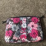 Vera Bradley  Laptop Sleeve Pink Flower Quilted Zippered Computer Bag 17” Photo 5