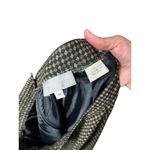 Liz Claiborne Studio Black Gold Houndstooth Pleated Vintage Midi Skirt Size 14 Photo 7