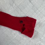 Style & Co Red Ribbed Cuff Half Sleeve Small Vintage Top Mock Neck Photo 1