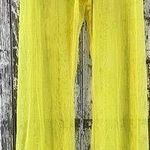 Daisy neon boho sheer yellow swim coverup flare pants Size XS Photo 0