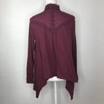 Free People  Women's Mock Neck Embroidered Crochet Lace Swing Long Sleeve Tee Photo 1