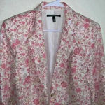 Victoria's Secret Victoria Secret women’s floral linen blend business casual blazer jacket size 12 Photo 7