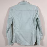 Banana Republic Seafoam Green Work Office Fitted Longsleeve Shirt Women Small Photo 1