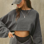 Joah Brown  Dark Gray Women's Crop Top! Photo 0