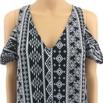 Bar III SMALL Black Cold Shoulder Southwestern Sheath Long Maxi Dress Photo 1