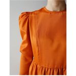 Batsheva NEW Prairie Victorian vampire womens Dress in Orange Moire Size 4 Photo 4