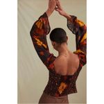 Anthropologie Conditions apply deep v floral blouse Photo 2