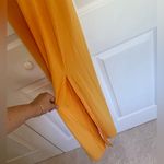 EXPRESS NWT  High Slit Maxi Dress Yellow Size Large open back adjustable straps Photo 3