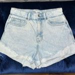 ZARA  Denim light Blue High Waisted Shorts Size 2 Photo 0