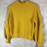 Skies Are Blue Mustard Yellow XS Mock Neck Sweater SKIES ARE BLIE Photo 0