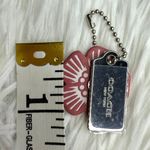 Coach  Silver Tea Rose Flower Floral Bag Charm Hang Tag Photo 2