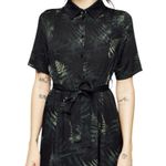 Disturbia Fernery Midi Shirt Dress Black Green Whimsigoth Dark Romance Witchy Size 2 Photo 2