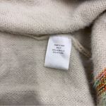 fab'rik  oversized open front sweater cardigan Geometric Cream Blue Boho Womens M Photo 3