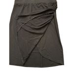 CAbi  Delicious Black Tulip Hem Faux Wrap Skirt size Small 395 Jersey Knit Pencil Photo 4