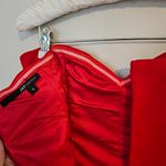 JAYGODFREY Strapless Red Hot Peplum Dress Birch Cascade Mini Womens 6 Cocktail Photo 11