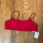 ANDIE  the Maui Bikini Top Rib Flame Red size XS NWT Photo 2