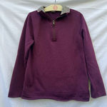Eddie Bauer Purple 1/4 Zip Pullover Sweater Woman’s Size Medium Photo 0