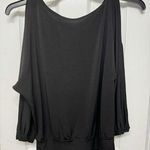 Sunny Leigh  Black Cold-Shoulder Blouse w. 3/4 Sleeves - Size Small Photo 0