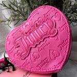 Juicy Couture Heart Wallet Wristlet NWT Pink Embossed Zip Around Gold Chain, 5āā Photo 3
