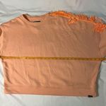 Koral  Pompano Orange Sz S Levi Pullover Sweatshirt Gym Fringe Lounge Maximalism Photo 2