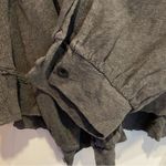 We The Free NWOT Free People Size M Gray Rush Hour Peasant Blouse Raw Hem Linen Long Sleeve Photo 1