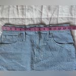 Madewell  Stretch Straight Mini Skirt Blue Gingham: Raw-Hemmed Edition - 27 Photo 1