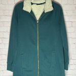 L.L.Bean Green Zip Up Sweatshirt with Cream Sherpa Collar Woman’s Size XS Photo 0