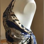 Chico's  animalPaisley oblong scarve blue grotto Colors blue tan white lig… Photo 1