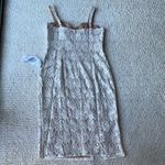 Dress the Population Cadence Sequin Floral Lace Cocktail Dress Off-White Nude L Photo 6