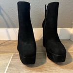 Vince Camuto Black Heeled Boots with Chunky Platform Photo 2